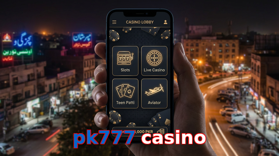 Main screen of Pk777 Casino app page for PK players