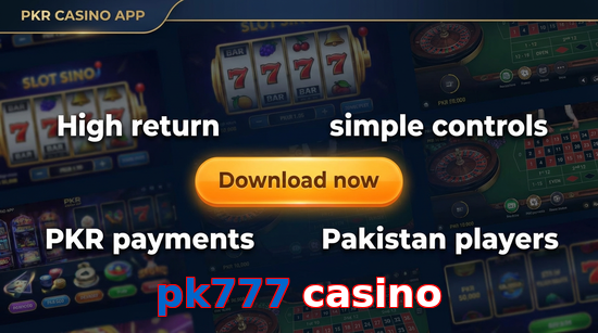 Main screen of Pk777 Casino gamedownload page for PK players