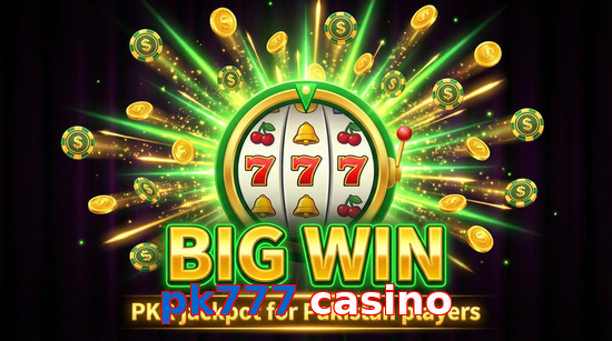 Big win animation on Pk777 Casino slot game