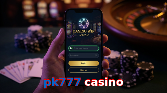 Main screen of Pk777 Casino login page for PK players